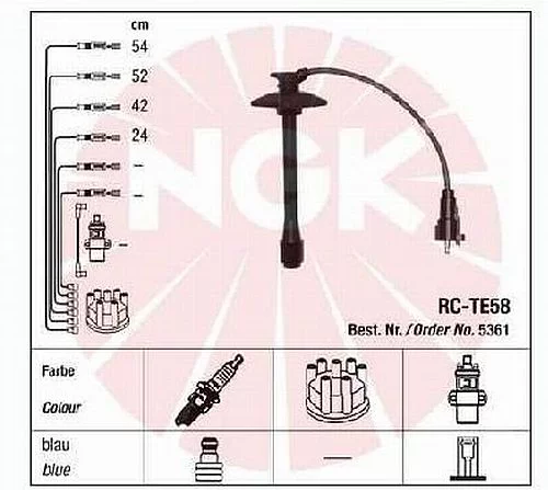 Przewody zapłonowe kpl. TOYOTA - [RC-TE58]