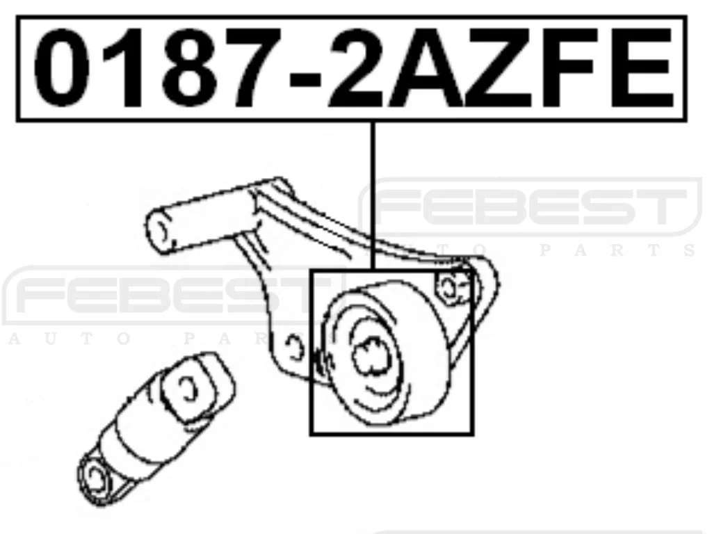 Rolka napinacza paska alternatora TOYOTA [0187-2AZFE] (#16620-0W093 #16620-0W110)