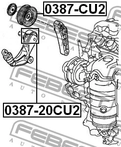 Rolka napinacza paska alternatora HONDA [0387-CU2](31190-RL2-G01)