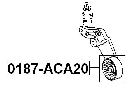 Rolka napinacza paska alternatora TOYOTA [0187-ACA20]