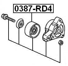 Rolka napinacza paska wielorowkowego [0387-RD4] 31180-RAA-A01