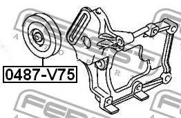 Rolka paska wieloklinowego alternatora  - [0487-V75](04740-03580)