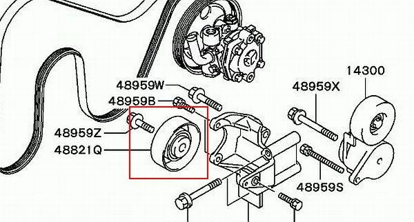 Rolka prowadząca paska alternatora - [22-06020G](MD374877)