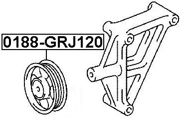 Rolka prowadząca paska klimatyzacji -  [0188-GRJ120](16603-31020)