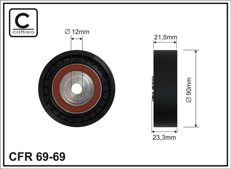 Rolka prowadząca paska wieloklinowego TOYOTA- [CFR 69-69](44350-12052) rolka plastikowa