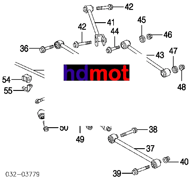 Śruba regulacyjna wahacza tylnego HONDA - 52387-S84-A00,52387S84A00 ,52387-SDA-A00,52387SDAA00