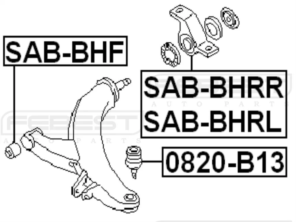 Sworzeń wahacza dolnego - SUBARU [0820-B13] 21067GA050