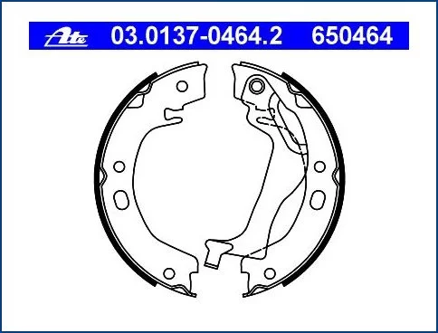 Szczęki hamulca ręcznego TOYOTA [03.0137-0464.2]