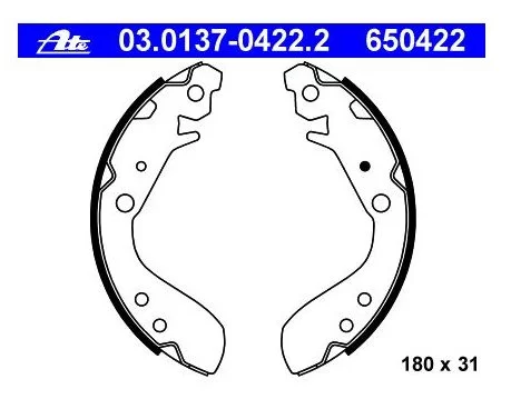 Szczęki hamulcowe HONDA - [03.0137-0422.2]