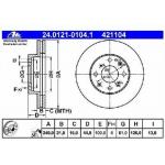 Tarcza hamulcowa HONDA - [24.0121-0104.1] (240mm)