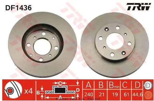 Tarcza hamulcowa HONDA - [LUC DF1436](240mm)