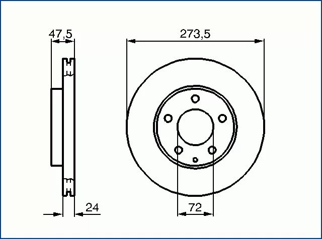 Tarcza hamulcowa MAZDA - [28-0345S](GF3Y-33-25XA)