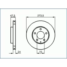  Tarcza hamulcowa MAZDA - [28-0345S](GF3Y-33-25XA)