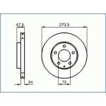 Tarcza hamulcowa MAZDA - [28-0345S](GF3Y-33-25XA)