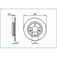  Tarcza hamulcowa MAZDA - [29-0323S](OPT) 280x40,5x10x5