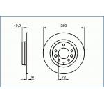 Tarcza hamulcowa MAZDA - [29-0323S](OPT) 280x40,5x10x5