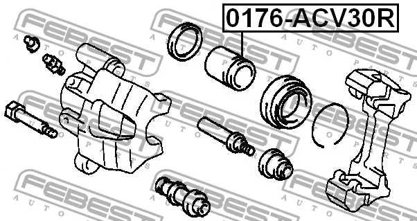 Tłoczek zacisku tył LEXUS TOYOTA - [0176-ACV30R](47831­-33210­,47831­-48020­)