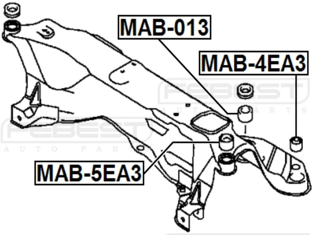 Tuleja belki silnika tylna MITSUBISHI- [MAB-5EA3]MB870742