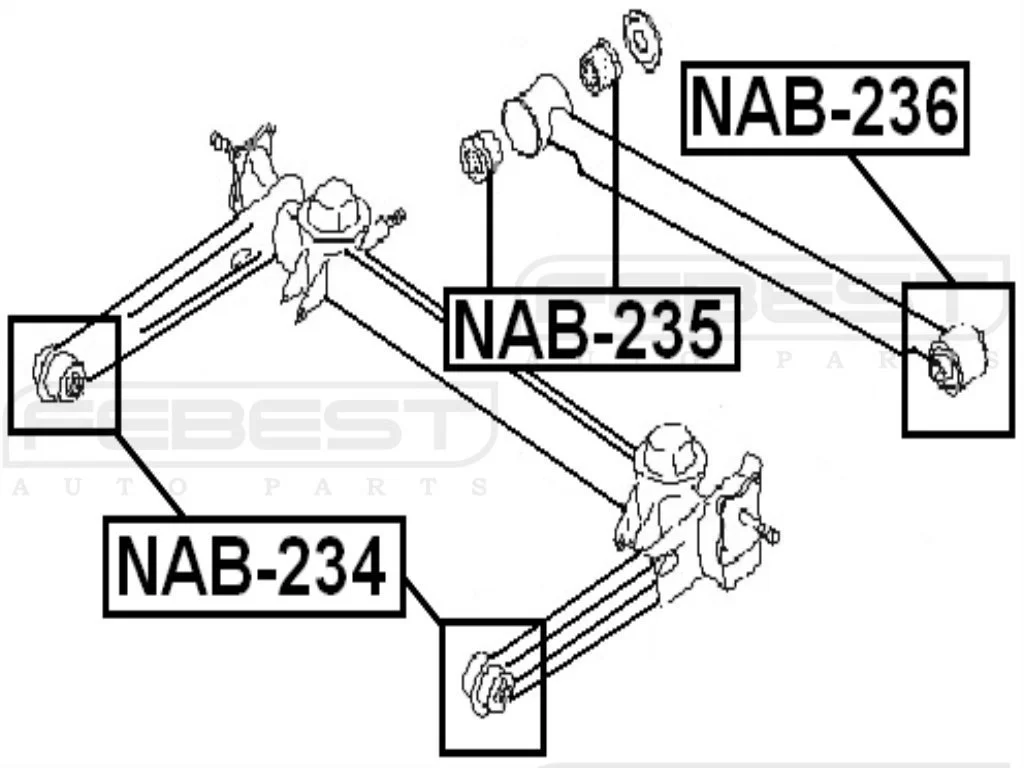 Tuleja belki tylnej NISSAN - [NAB-234] 5550171R02 , 55501­-71R00  SUNNY Y10