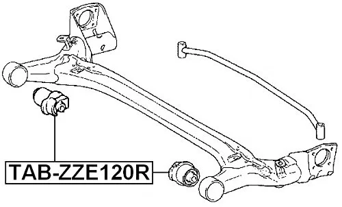 Tuleja belki tylnej TOYOTA - [TAB-ZZE120R] 48725-02220 , 4872502220