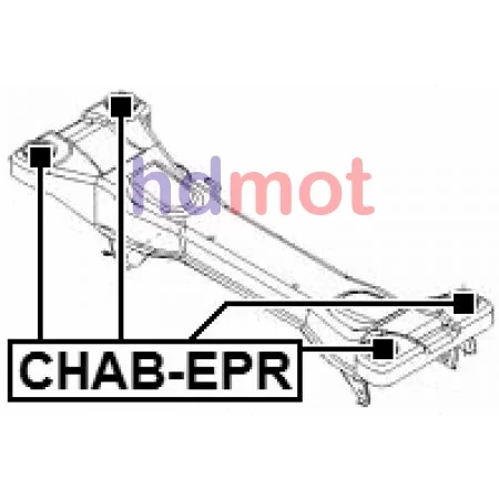 Tuleja belki zawieszenia tylnego CHEVROLET [CHAB-EPR] 96639734 EPICA