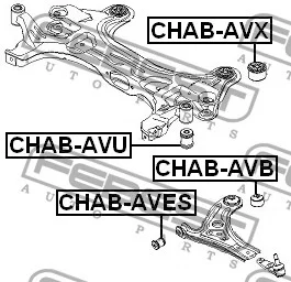 Tuleja belki zawieszenia przedniego CHEVROLET [CHAB-AVX](96535066) przednia