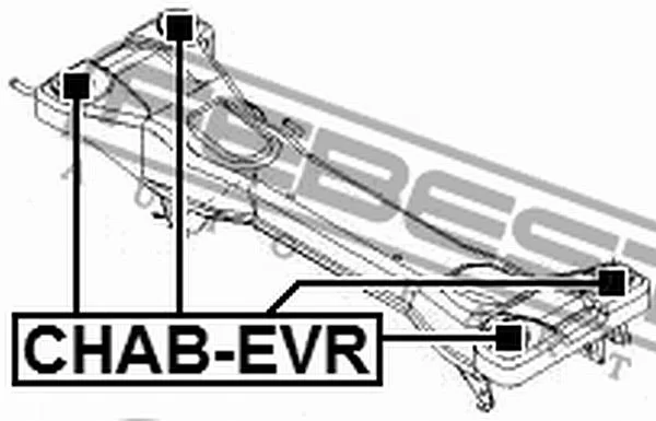 Tuleja belki zawieszenia tylnego CHEVROLET [CHAB-EVR] 96440001 EVANDA