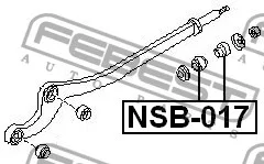 Tuleja mocowania wahacza przedniego NISSAN - [NSB-017](54476-VB000,E4476-VC000)