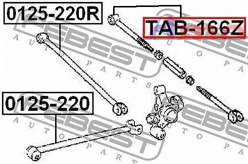 Tuleja pływająca drążka regulowanego tył TOYOTA AVENSIS - [ ZTT-TY-030A ] 42210-20010 #48730-05030 , #48740-05030