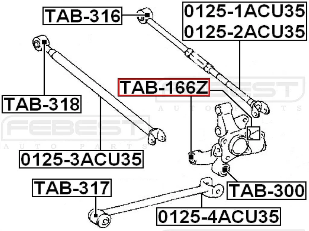 Tuleja pływająca zwrotnicy tył TOYOTA LEXUS - [ ZTT-TY-030A ] 42210-20010 do drążków poprzecznych