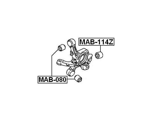 Tuleja pływająca zwrotnicy tylnej - DODGE JEEP MITSUBISHI   [MAB-114Z] (#4110A033,4113A050)                               