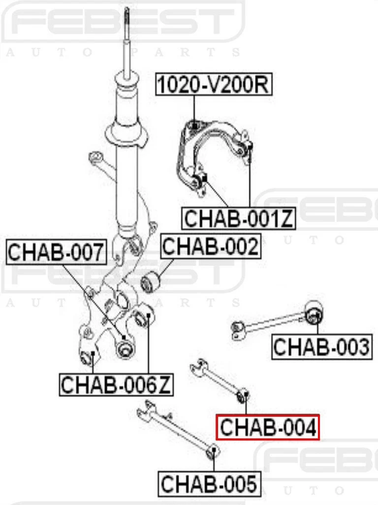 Tuleja wahacza drążka poprzecznego regulowanego CHEVROLET- [CHAB-004] 96440041