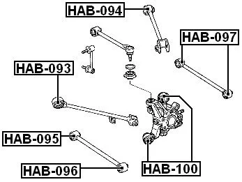 Tuleja wahacza tylnego poprzecznego regulacyjny - HONDA [Q005-0939] 52360-SEA-000,