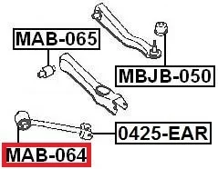 Tuleja wahacza wzdłużnego MITSUBISHI -  [ZTT-CH-004A]  MB864730,MB86473­1
