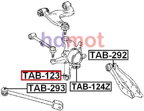 Tuleja zwrotnicy tył TOYOTA LEXUS - [ZTT-TY-029A] # 42304­-30070 