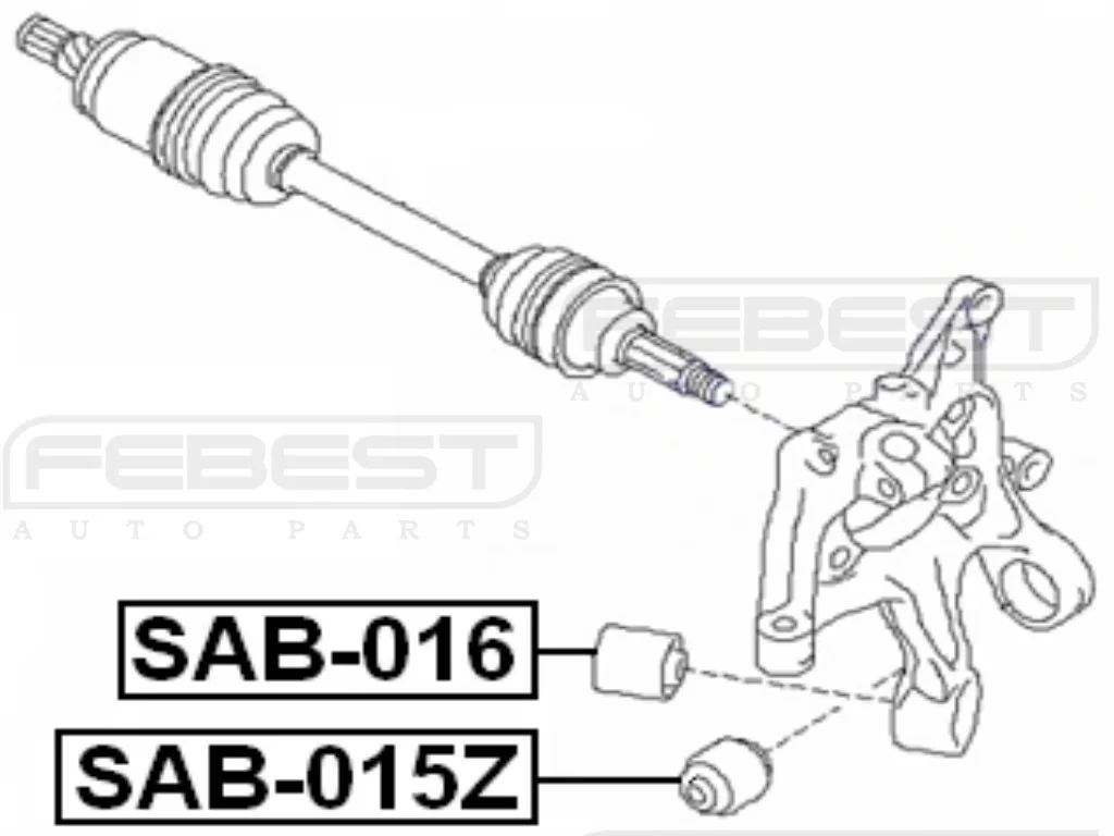 Tuleja zwrotnicy tylnej (pływająca) - SUBARU  [SAB-015Z] 20257-AX000 , 20257AX000