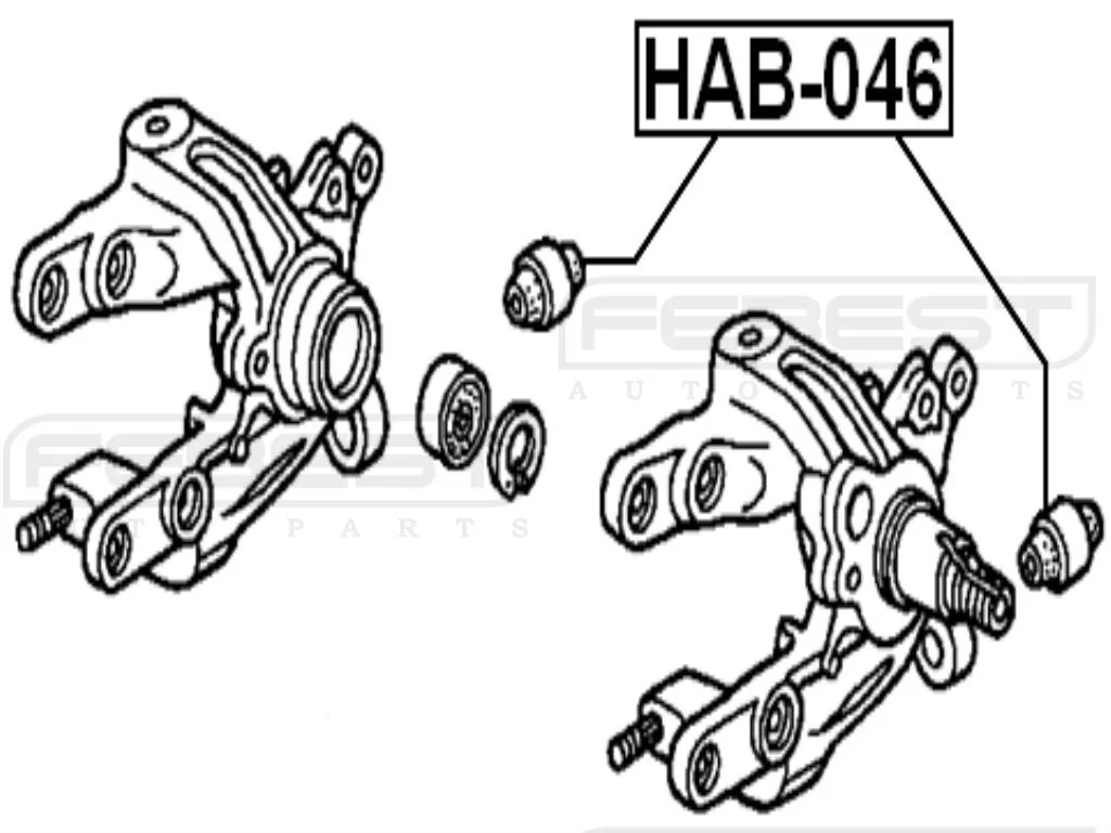 Tuleja zwrotnicy tylnej - HONDA [HAB-046] 52368-S3N-003,52368S3N003