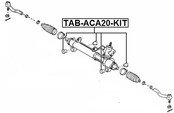 Tuleje mocowania przekładni kierowniczej TOYOTA - [Q005-1485]  44200-42140 , 44250-42140