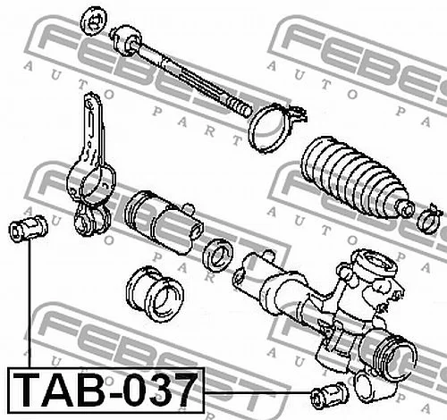 Tuleje mocowania przekładni kierowniczej TOYOTA - [TAB-037] 45516-42020 (2 sztuki)