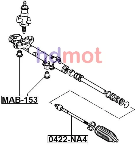 Tuleja mocowania przekładni kierowniczej  MITSUBISHI - [ MAB-153]  4410A102