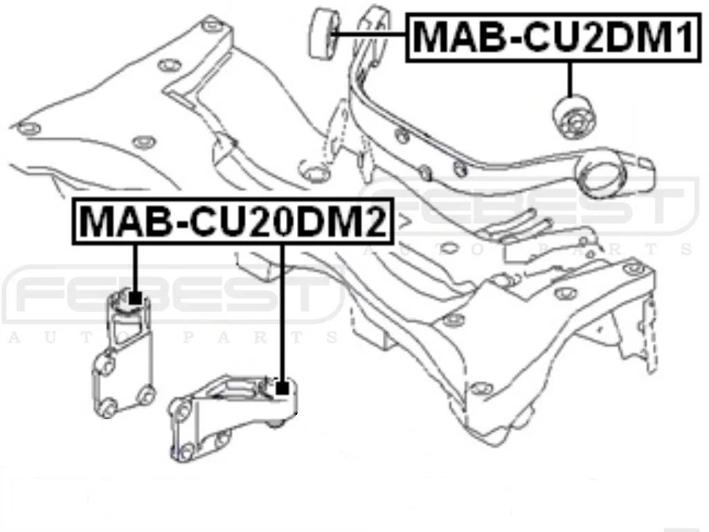 Tuleje tylnego mostu - MITSUBISHI [MAB-CU20DM2,MAB-CU20DM1]