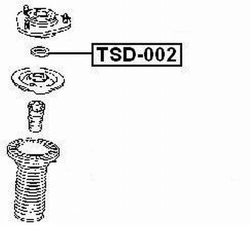 Uszczelka przeciwkurzowa górnego mocowania TOYOTA - [TSD-002] 90303­-22002,9030322002 PRZÓD 