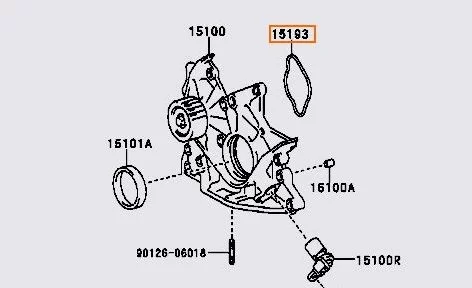 Uszczelka pompy oleju TOYOTA  15193-27010 1519327010 D4D