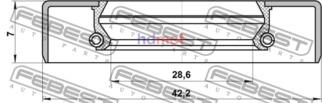  Uszczelniacz półosi lewej TOYOTA [NUP-TY-028 ] 9031130006 9031130017