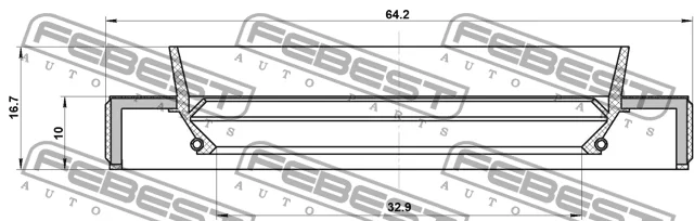 Uszczelniacz półosi prawej TOYOTA [95HBS-34641017C] 90311-35056 , 9031135056