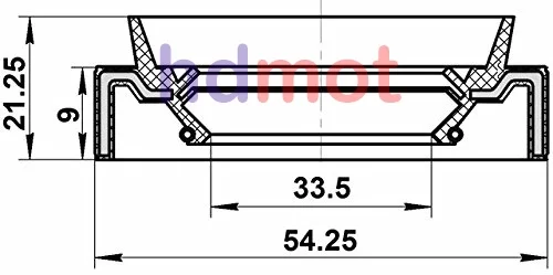 Uszczelniacz półosi prawej  TOYOTA [95JAS-32540921R]  90311-35065 , 9031135065     32X54X09X21