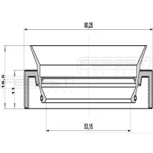  Uszczelniacz półosi tylnej dyferncjału  MITSUBISHI [95HAS-55801118C] MR350883 (55X80X11X18.5)