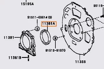 Uszczelniacz wału korbowego tył  TOYOTA  [90311-90008]