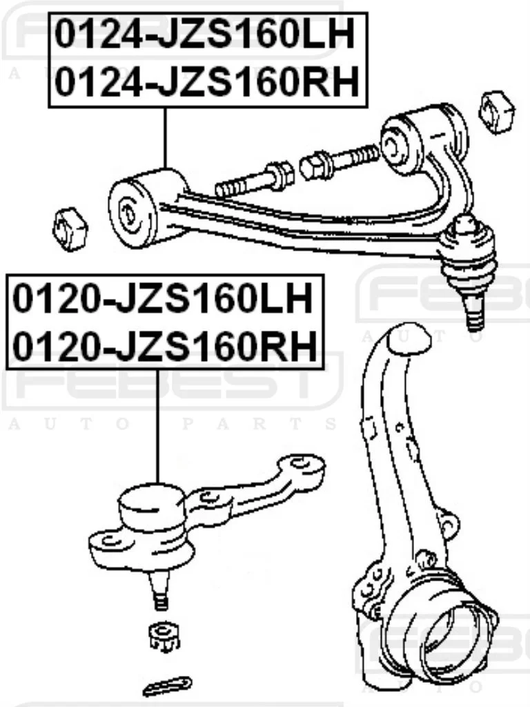 Wahacz górny lewy LEXUS TOYOTA - [ZWG-TY-050F] 48630­-39015