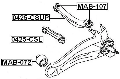 Wahacz tylny górny (łukowy) - MITSUBISHI [0425-CSUP] (MR491911,4110A085)